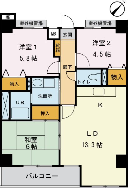 フェリスクォーレ 403号室 間取り