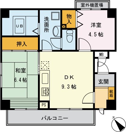 ミディエクレール 間取り図
