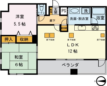 プリーマ仲町台 403号室 間取り