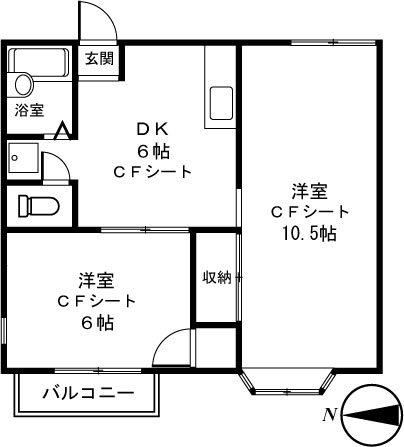 ジュネス・サトー 102号室 間取り