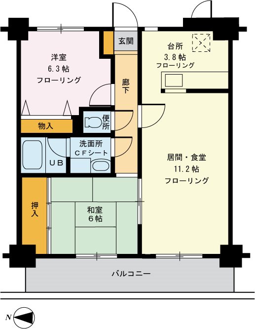 ウィングス葛西 503号室 間取り
