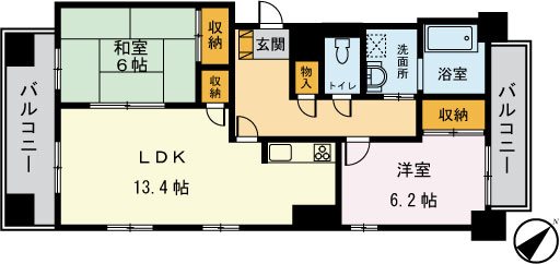 アーバンコート櫻木 402号室 間取り