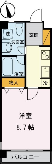 ボヌール王子 203号室 間取り