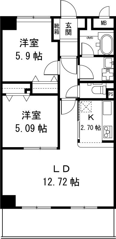 リア・コンフォート  203号室 間取り