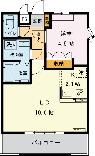 フェリス聖蹟Ⅴ 201号室 間取り