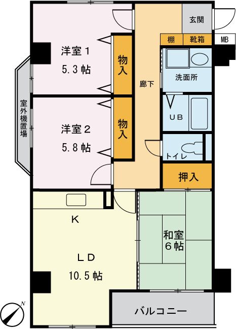 フェリスクォーレ 間取り図