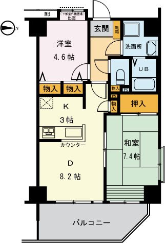 フォーエレメンツ竹の塚 1201号室 間取り
