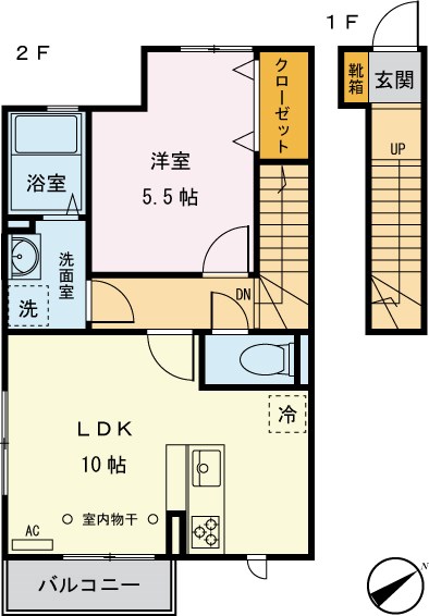 カーサリヴィエール 202号室 間取り