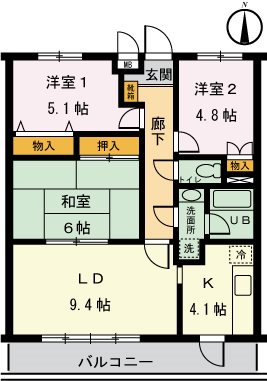 パインホームズ 103号室 間取り