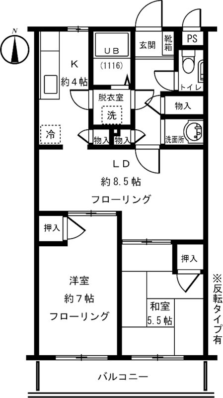 ファミーユ柳沢 202号室 間取り