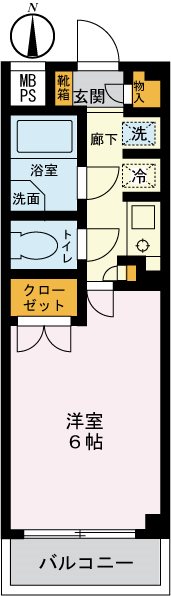 カミーリア 106号室 間取り