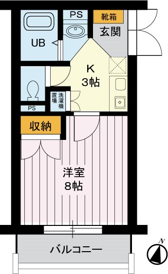 パインフィールド 207号室 間取り