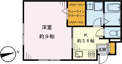 オレンジティ 101号室 間取り