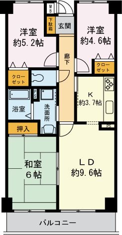 カーラホーチカタノ 403号室 間取り