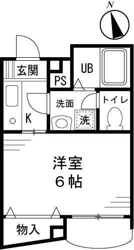 スタジオロワール中野 203号室 間取り