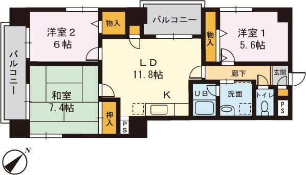 プレジール滝野川 間取り図