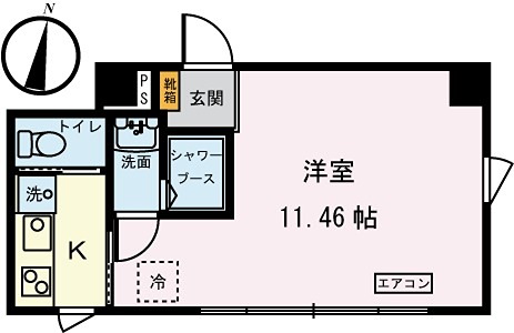 パルク北参道 502号室 間取り