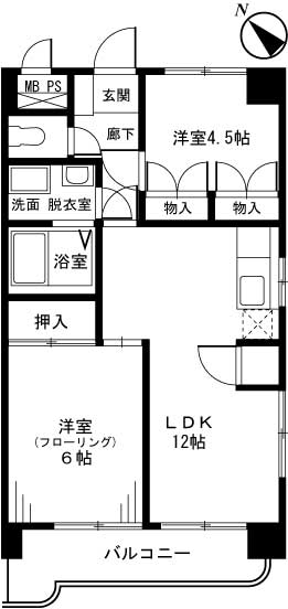 アーバンハイツ土志田 101号室 間取り