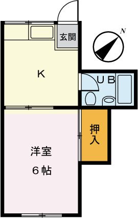 みどり荘 102号室 間取り