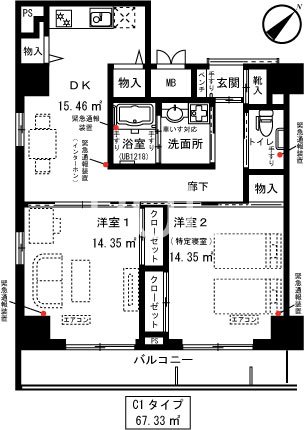 リリィパワーズレジデンス町田 408号室 間取り