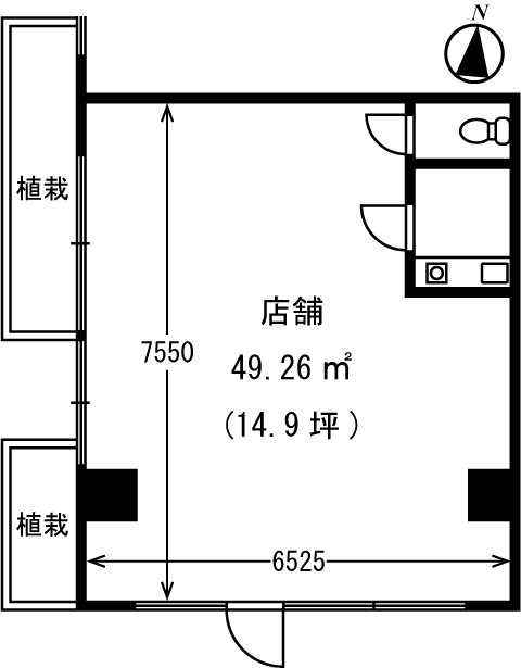 ピア親水公園 1F-1号室 間取り