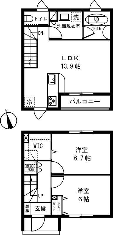 Fika C号室 間取り