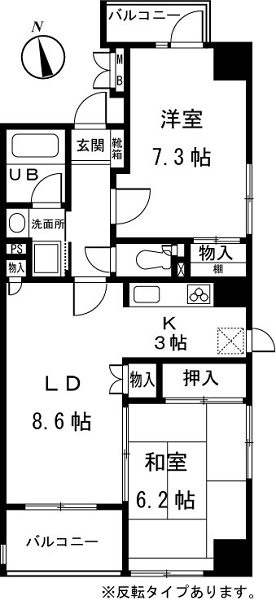 メルベーユ調布 501号室 間取り