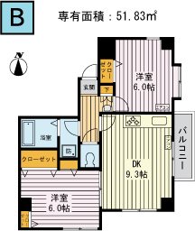 グリーンパーク住吉 602号室 間取り