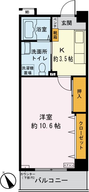 サンリーフ保土ヶ谷 204号室 間取り