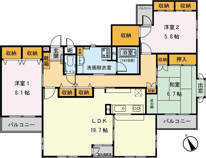 プレステージ 301号室 間取り