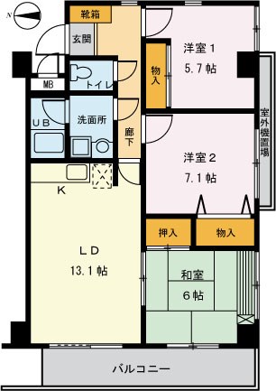 ガーデンホームズけやきの郷  301号室 間取り
