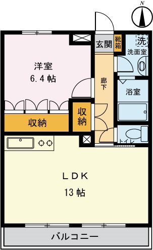 フェリス聖蹟Ⅱ 103号室 間取り