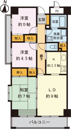 ピア親水公園 403号室 間取り