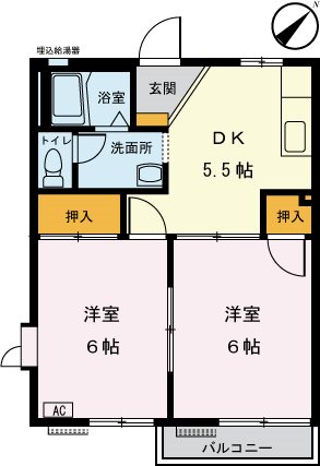 スリーエス・コーポ 201号室 間取り