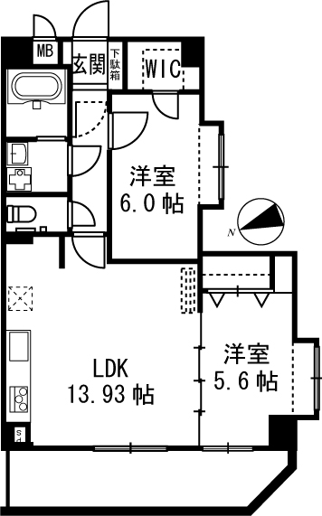 リア・コンフォート 401号室 間取り