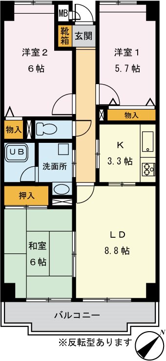 マンション篠崎 間取り図
