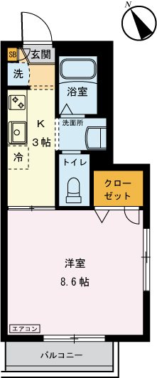 ル・ミルグリー  301号室 間取り
