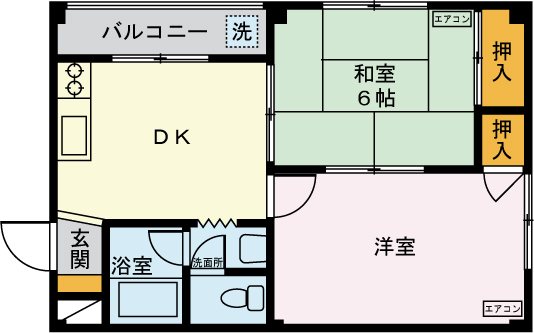 グランツハイムB 103号室 間取り
