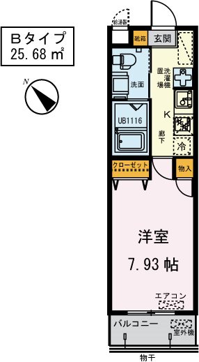 アドラステア 204号室 間取り