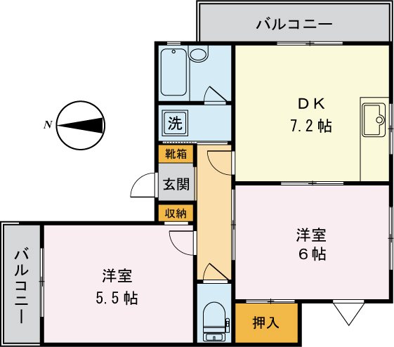ビアンカ国立 間取り図