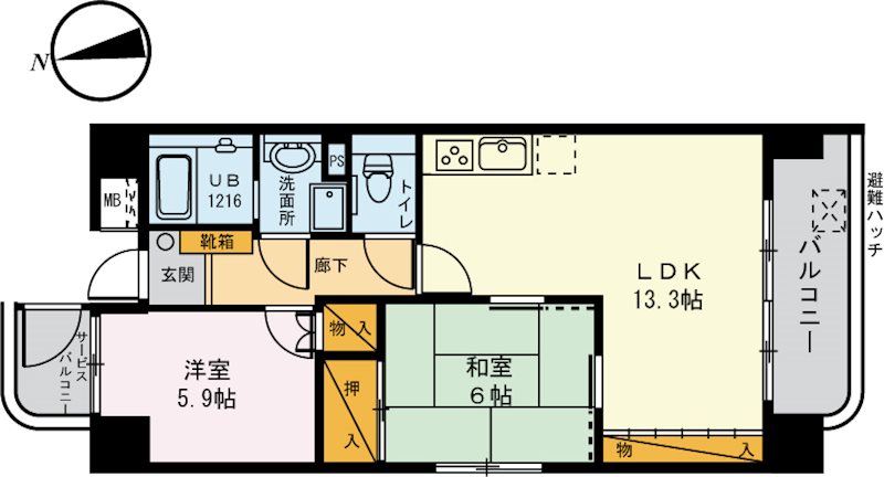 ヴィラはなぞの 304号室 間取り