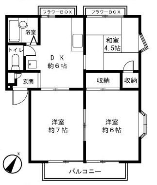 ジュネス十日市場Ａ棟 207号室 間取り