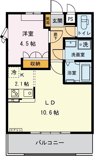 フェリス聖蹟Ⅴ 203号室 間取り
