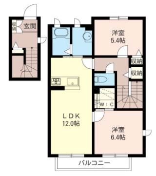 OMEGA Ａ棟 203号室 間取り