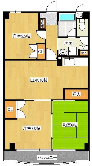 シャルマン・2 206号室 間取り