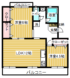 原田マンション 402号室 間取り