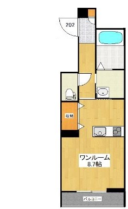 メゾン・ド・ボヌール 202号室 間取り