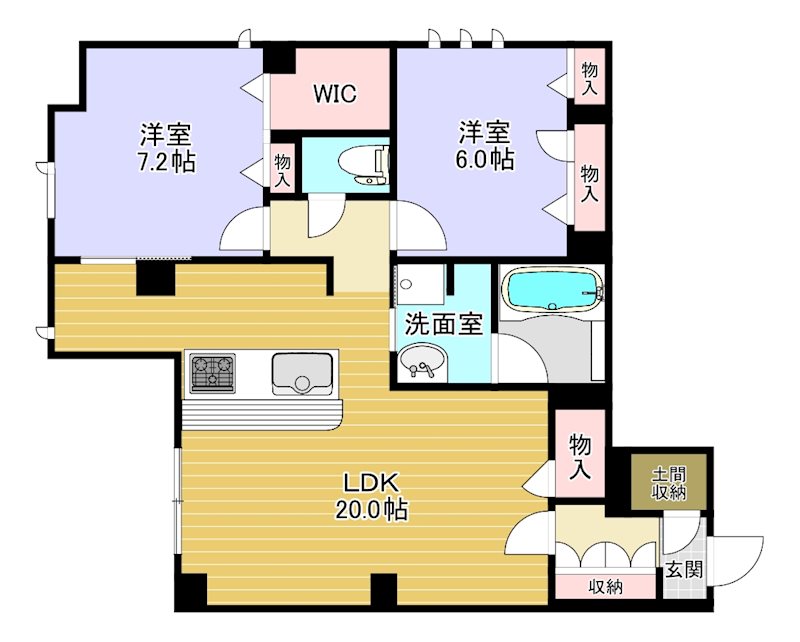 エルミタージュクール 210号室 間取り