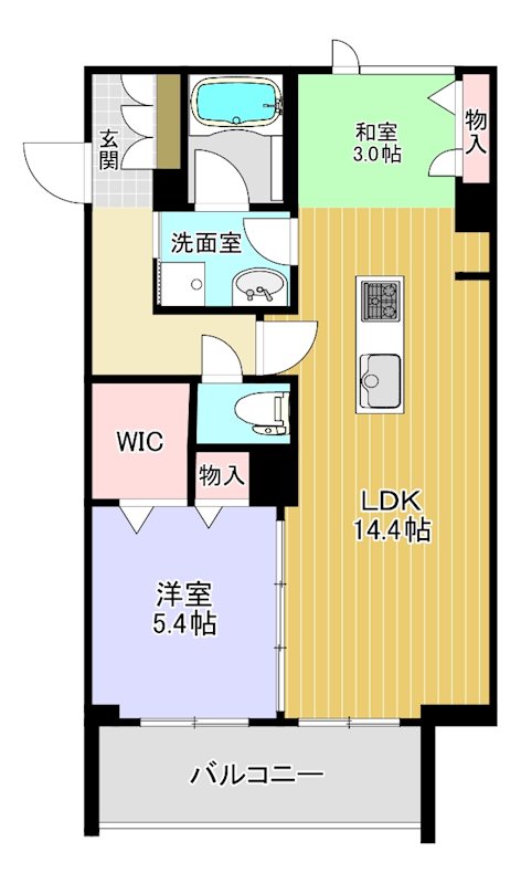 エルミタージュクール 216号室 間取り