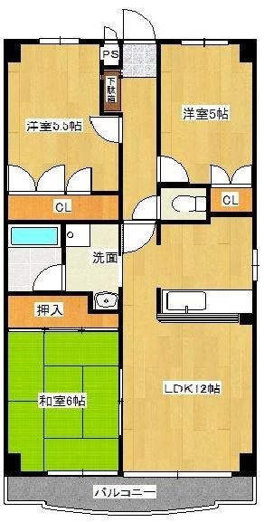 シャルマン・2 307号室 間取り